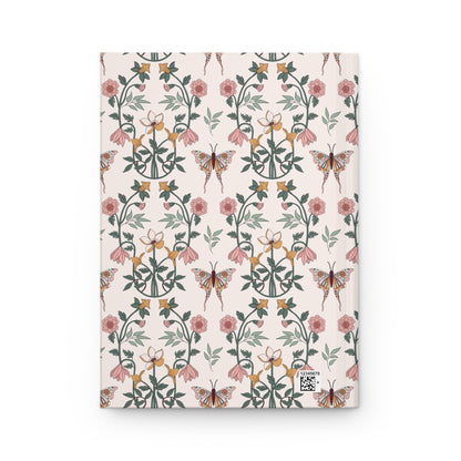 Boho Chic Fluttering Butterfly Blooms | Premium | Hardcover Journal Matte