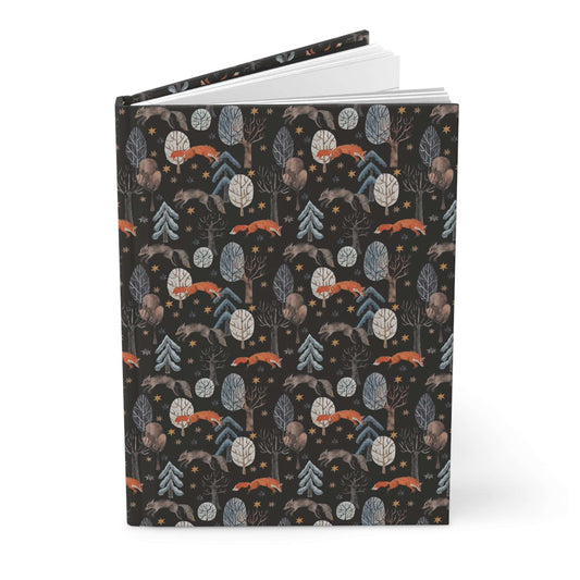 Midnight Winter Fox  | Hardcover Journal - Durable Quality Notebook