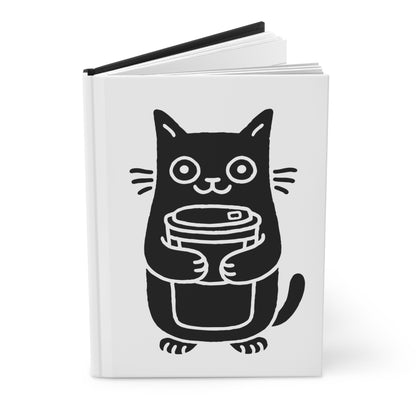 Caffeinated Kitty  | Hardcover Journal - Durable Quality Notebook