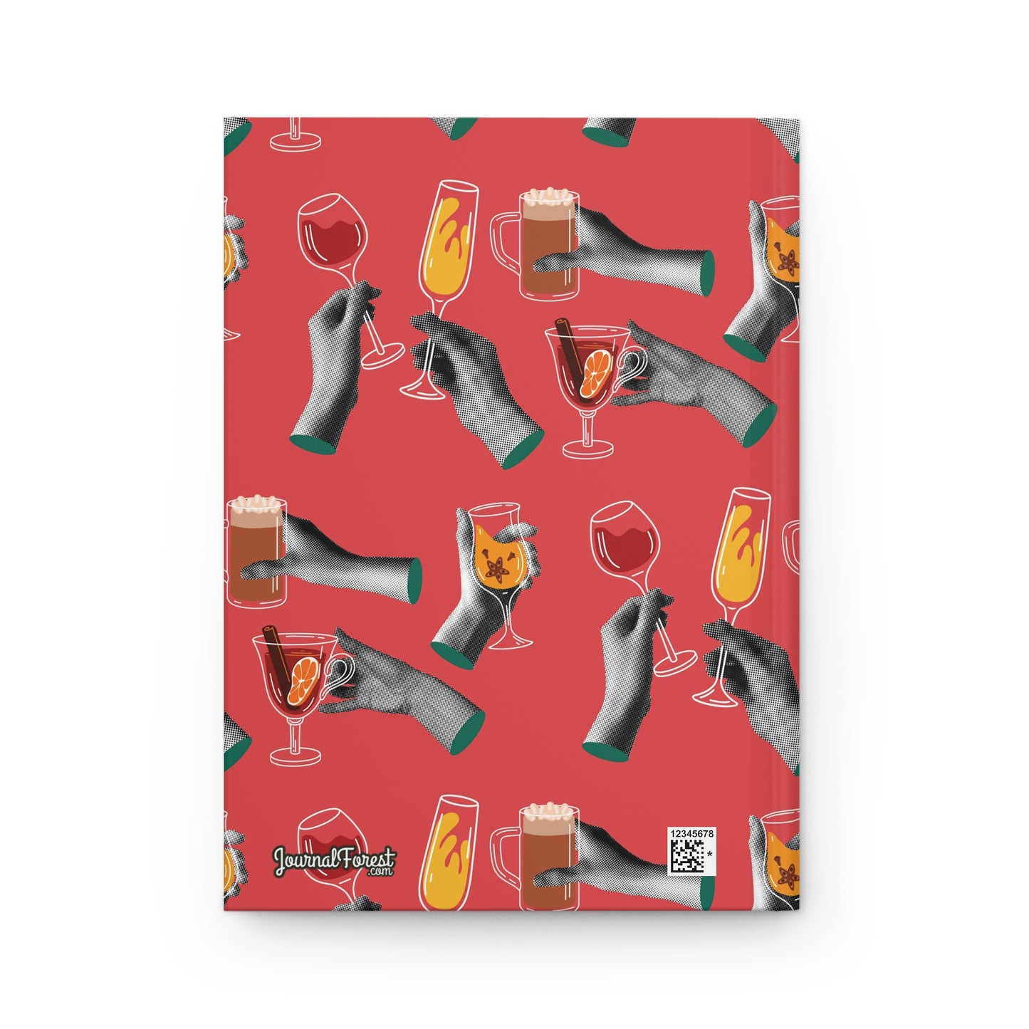 Festive Cheers and Toasts | Premium | Hardcover Journal Matte