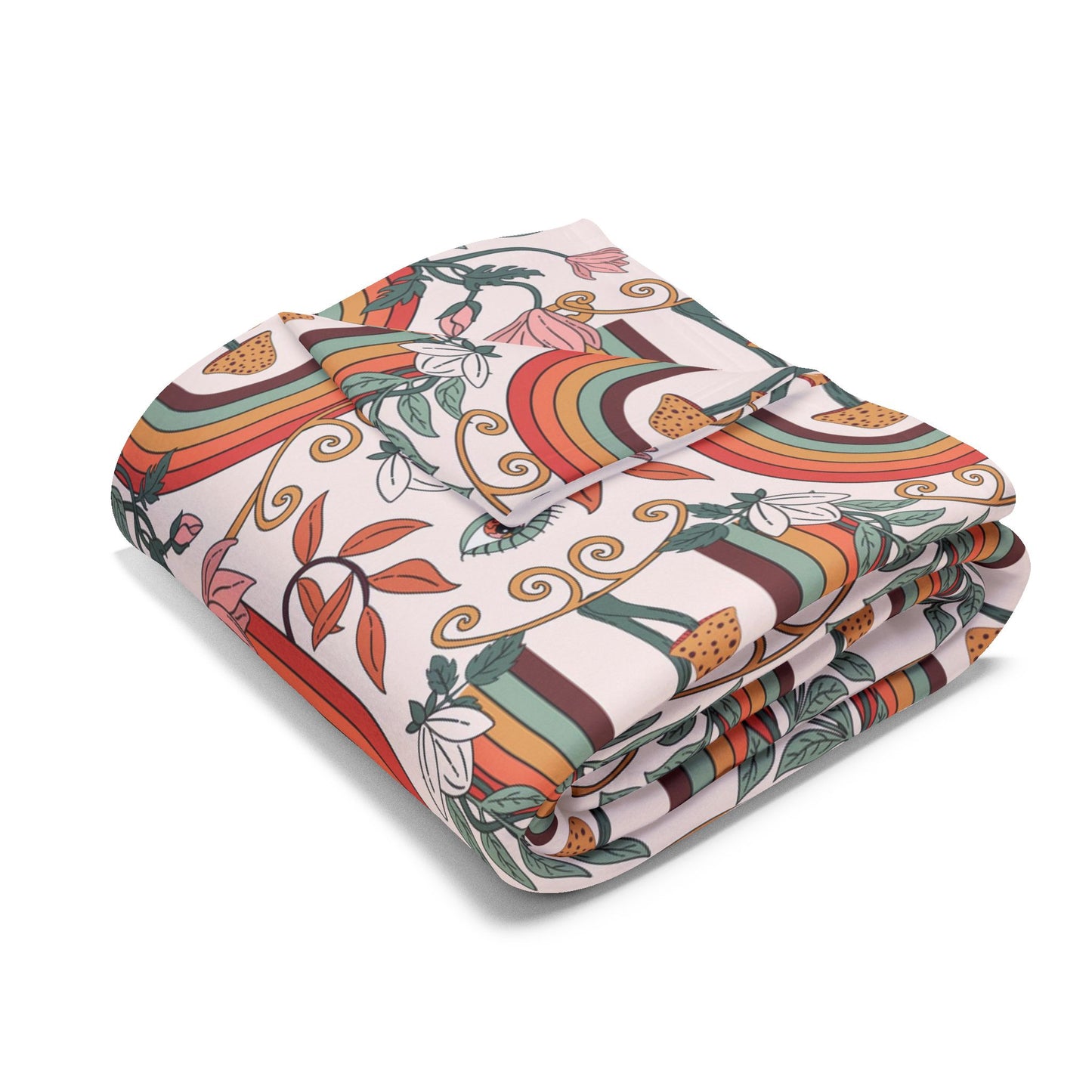 Boho Chic Enchanted Rainbow Visions | Ultra-Soft Lightweight Arctic Fleece Blanket