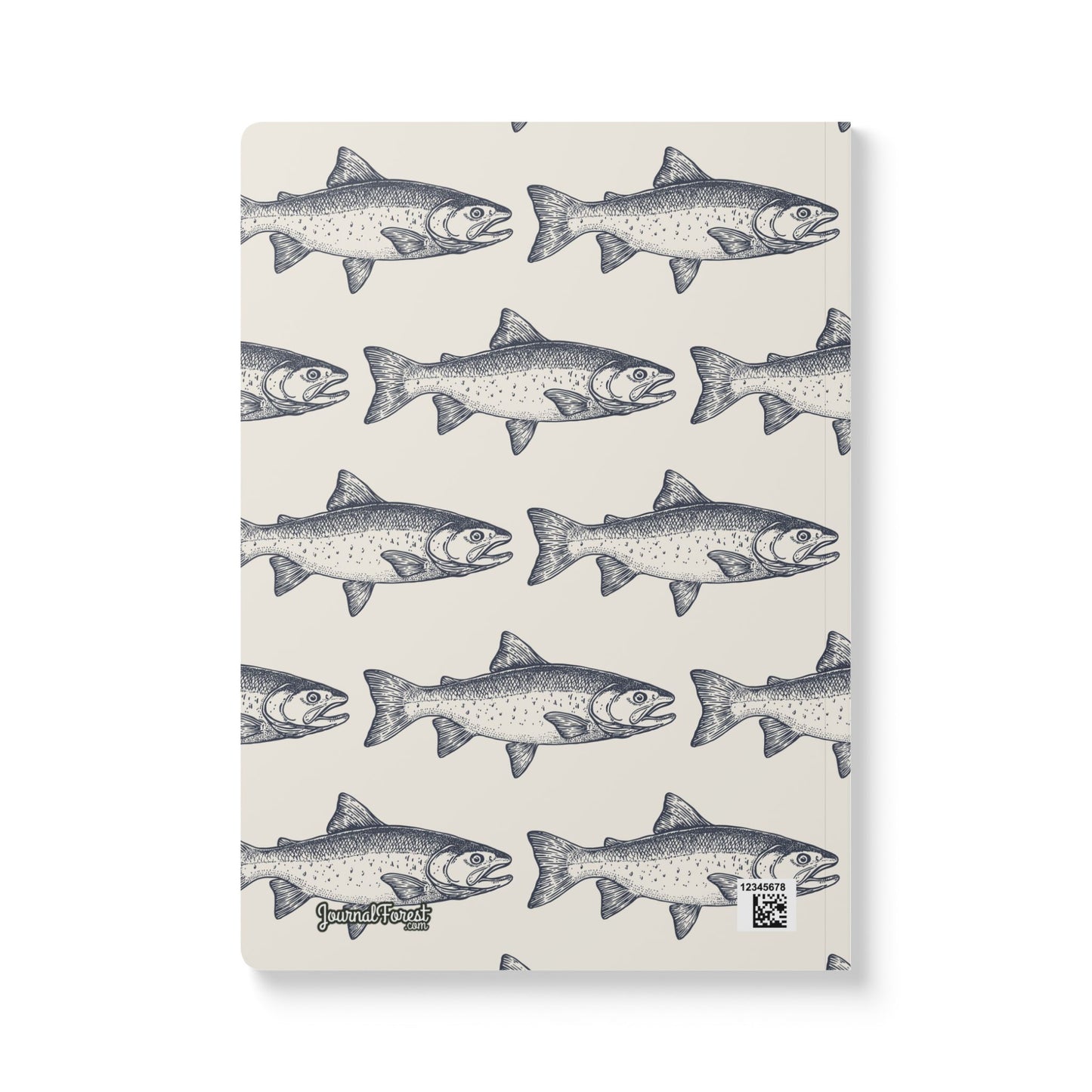 Salmon Swim Fish Patterns | Softcover Premium Journal Notebook