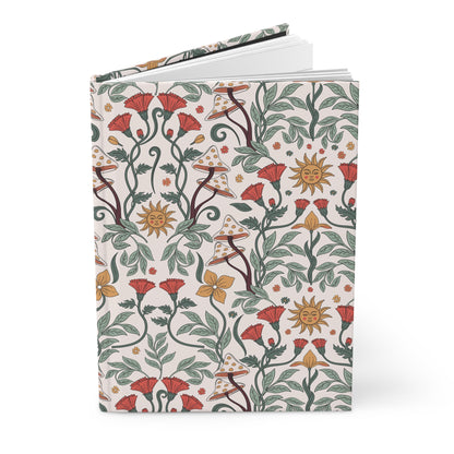 Boho Chic Sunlit Shroom & Wildflower Haven | Premium | Hardcover Journal Matte