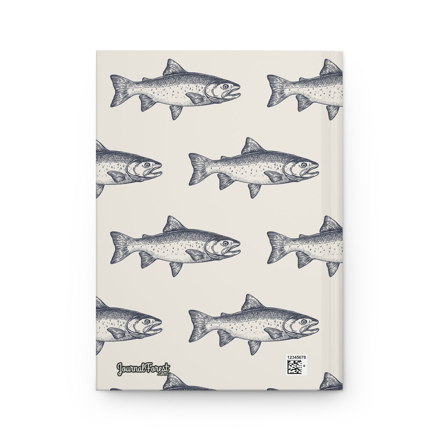 Salmon Swim Fish Patterns | Hardcover Journal - Durable Quality Notebook