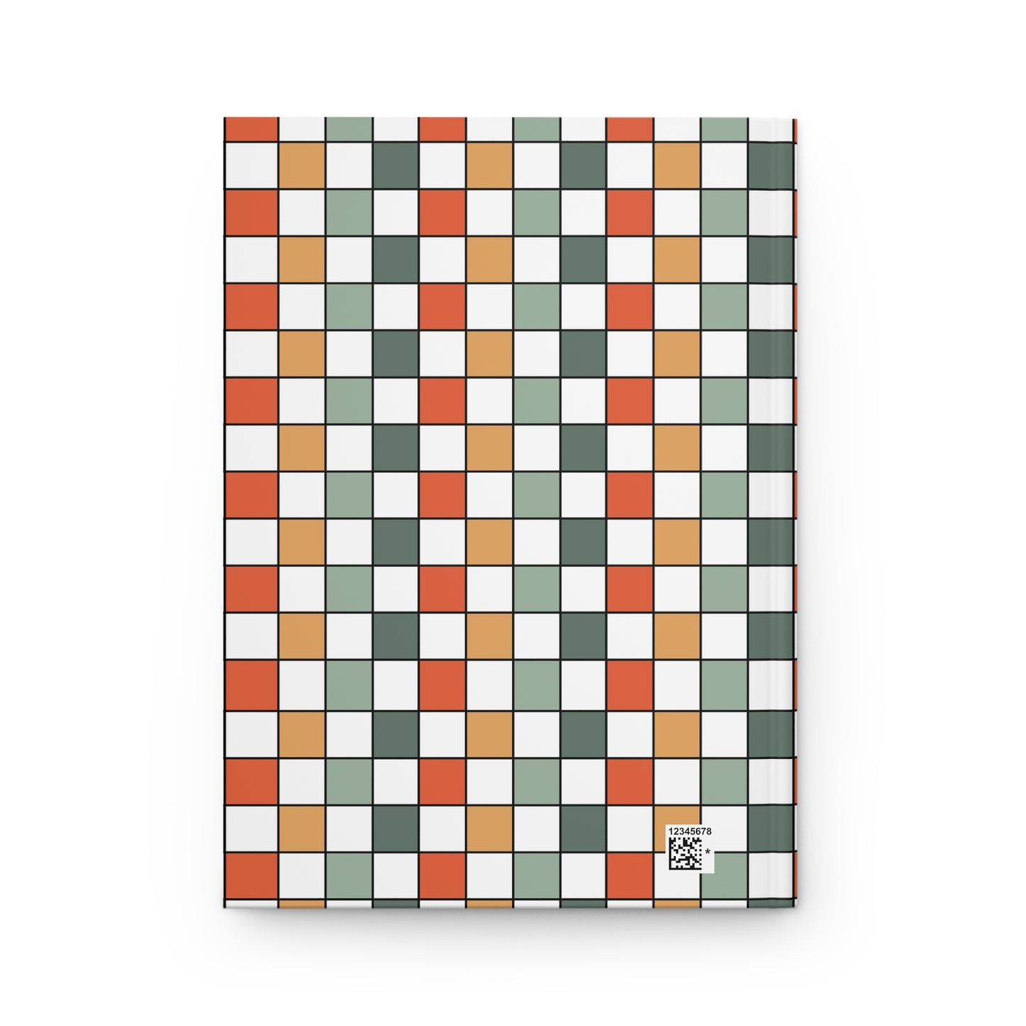 Boho Chic Kaleido Check Patterns | Premium | Hardcover Journal Matte