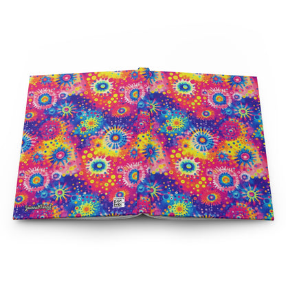 Vibrant Splash Tie-Dye  | Hardcover Journal - Durable Quality Notebook