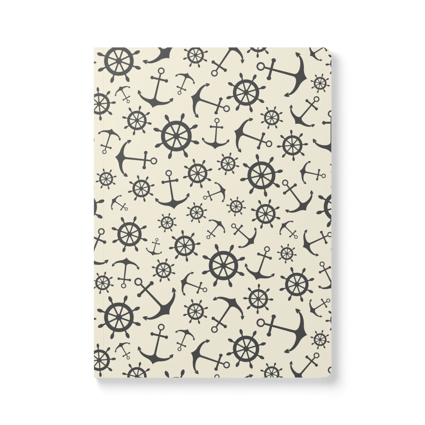 Nautical Anchors and Helm | Softcover Premium Journal Notebook