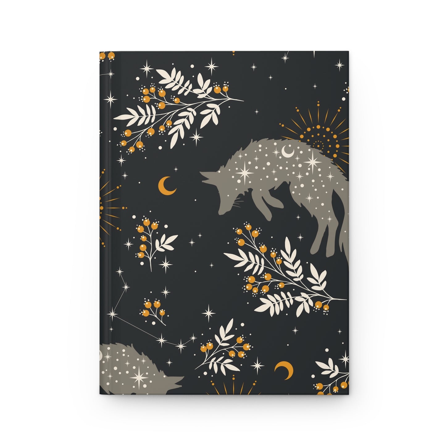 Cosmic Fox Under Starry Skies Astrology   | Premium | Hardcover Journal Matte