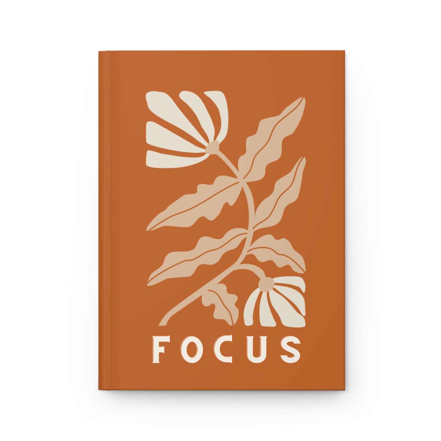 Focus Collection - Brown Flower Hues | Premium | Hardcover Journal Matte