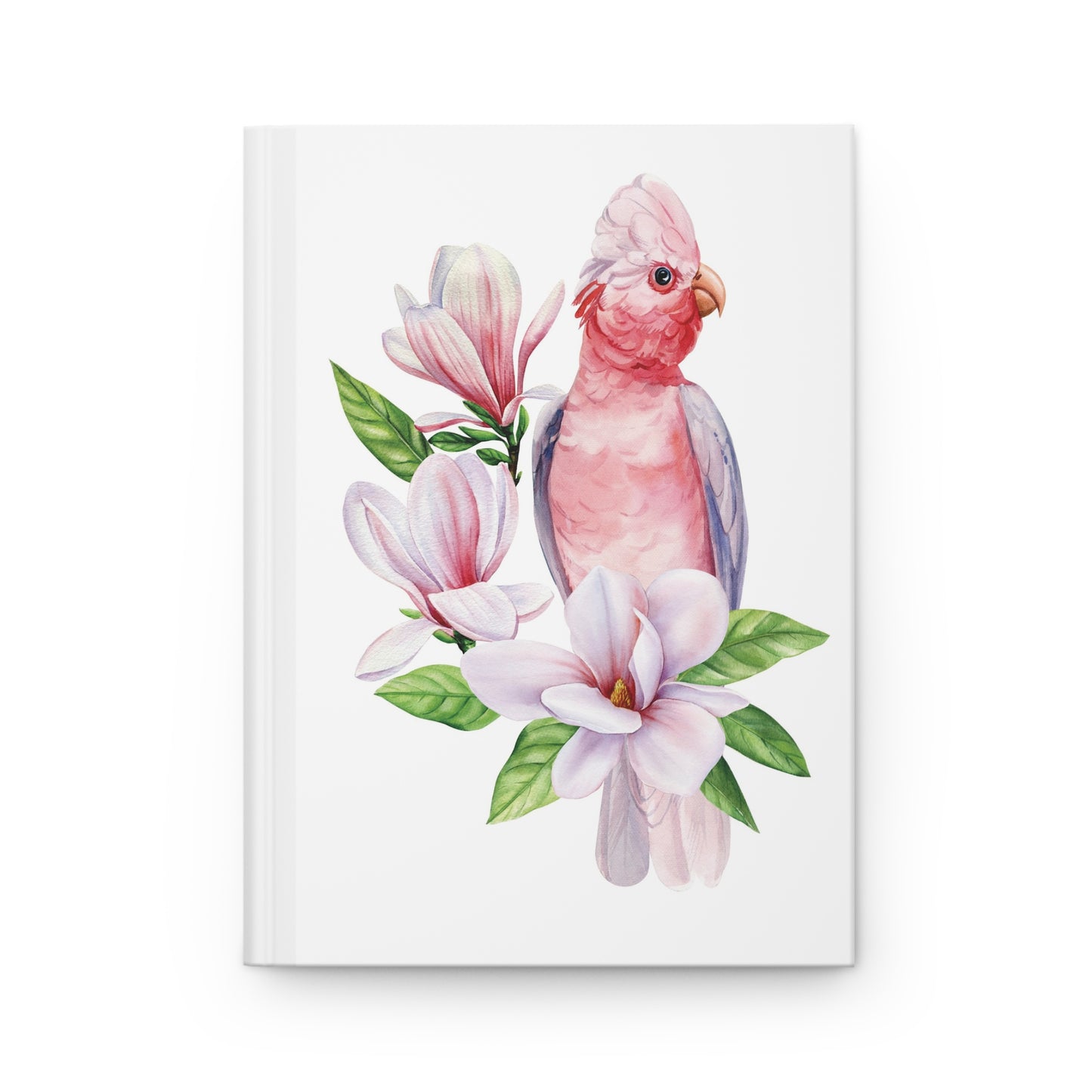 Blush Parrot & Magnolia | Premium | Hardcover Journal - Durable Quality Notebook