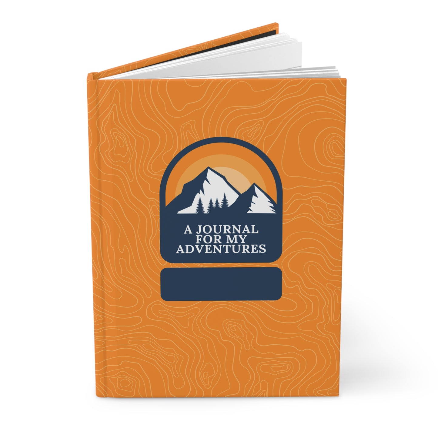 A Journal for My Adventures - Mountain Peaks Orange - Live Fully | Premium | Hardcover Journal Matte