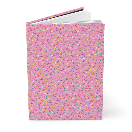 Pink Sprinkle Cake  | Hardcover Journal - Durable Quality Notebook