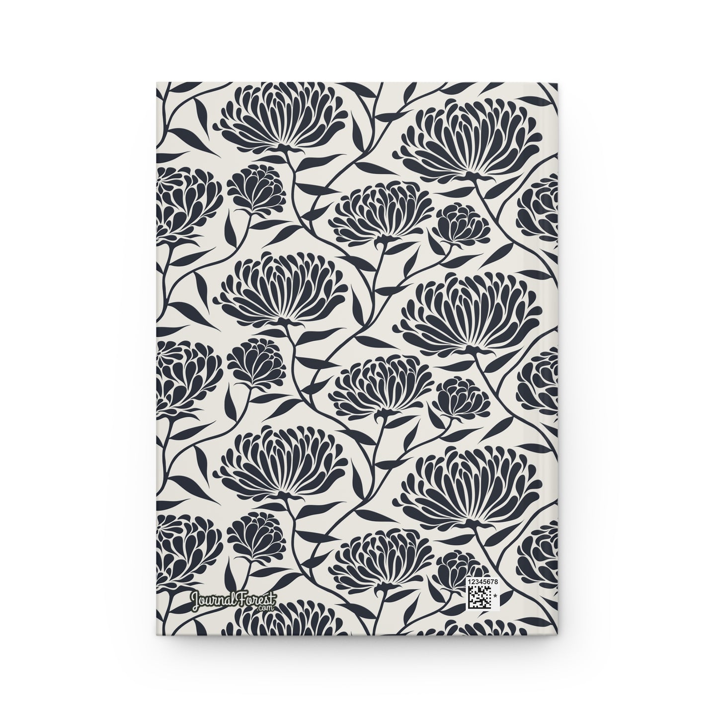 Monochrome Floral Petals  | Hardcover Journal - Durable Quality Notebook