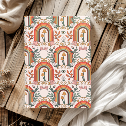 Boho Chic Enchanted Rainbow Visions  | Premium | Hardcover Journal Matte