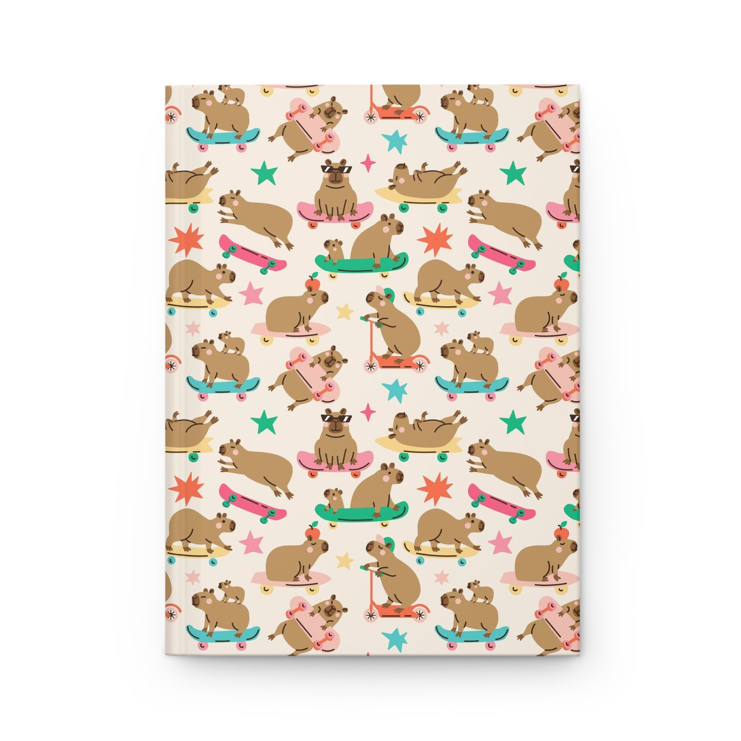 Skateboarding Capybara Crew | Hardcover Journal - Durable Quality Notebook