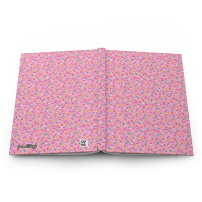 Pink Sprinkle Cake  | Hardcover Journal - Durable Quality Notebook