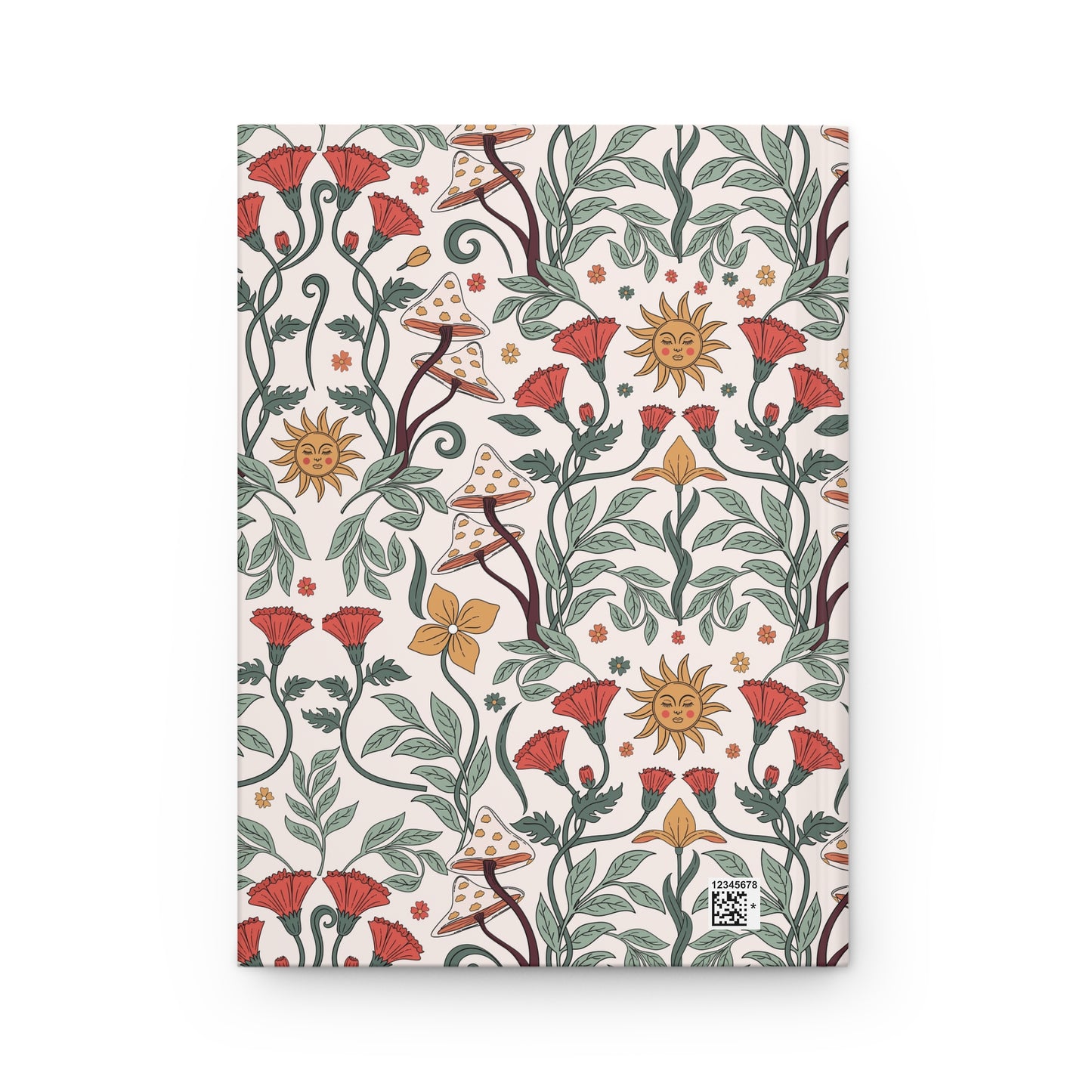 Boho Chic Sunlit Shroom & Wildflower Haven | Premium | Hardcover Journal Matte