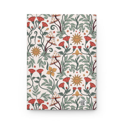 Boho Chic Sunlit Shroom & Wildflower Haven | Premium | Hardcover Journal Matte