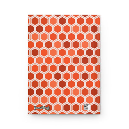 Crimson Hexagon Mosaic | Hardcover Journal - Durable Quality Notebook