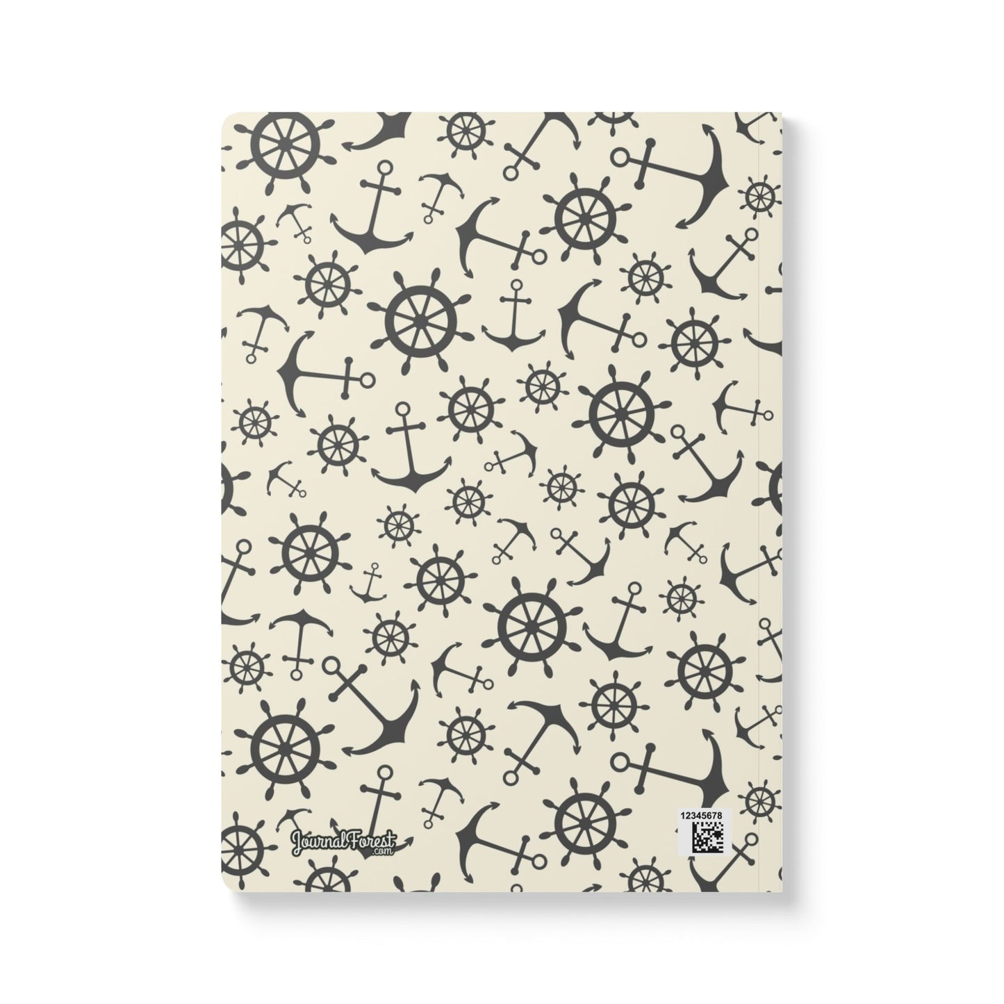 Nautical Anchors and Helm | Softcover Premium Journal Notebook