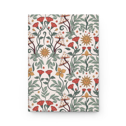 Boho Chic Sunlit Shroom & Wildflower Haven | Premium | Hardcover Journal Matte