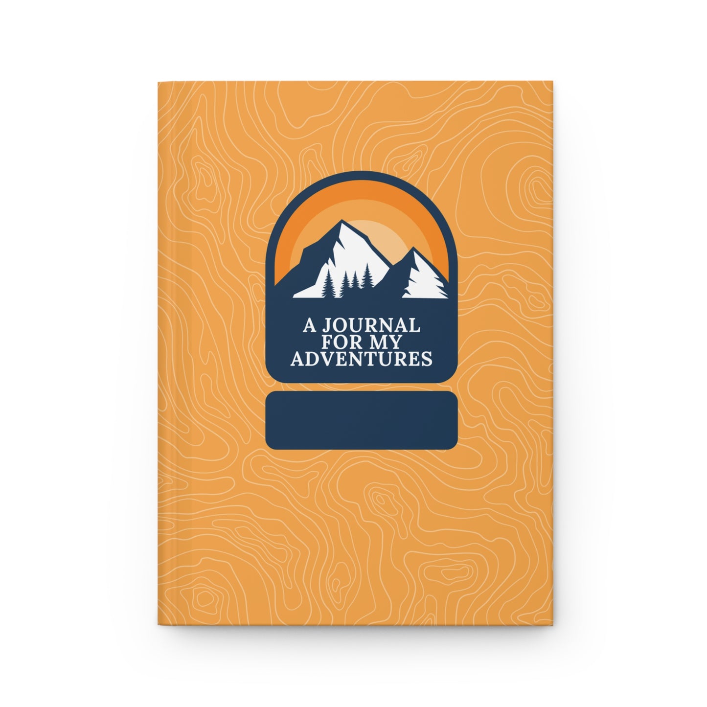 A Journal for My Adventures - Mountain Peaks Yellow - Live Fully | Premium | Hardcover Journal Matte