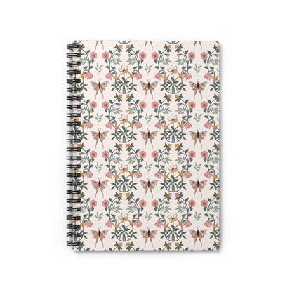 Boho Chic Fluttering Butterfly Blooms | Spiral Bound Journal