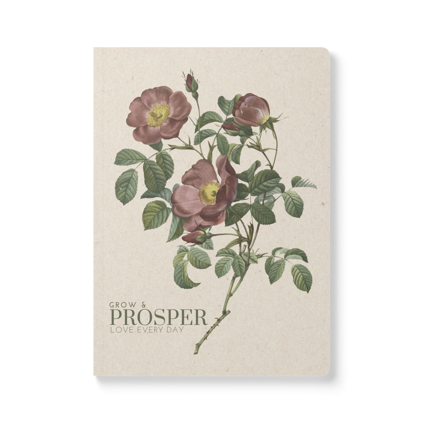 Grow & Prosper Vintage Floral | Softcover Premium Journal Notebook