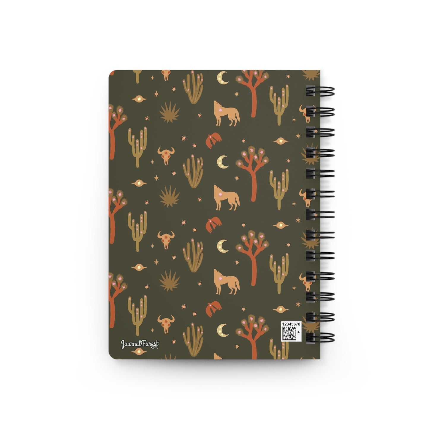 Coyote Moon and Cactus Desert Night  | Spiral Bound Journal | Made In The USA