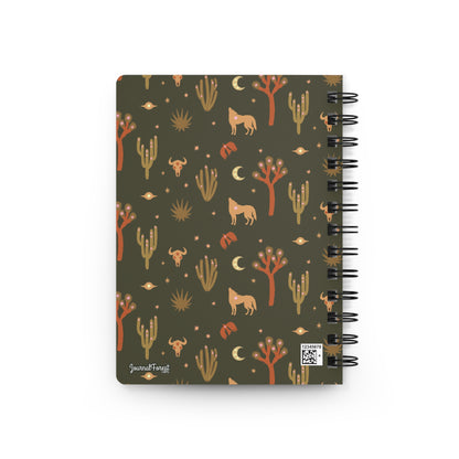 Coyote Moon and Cactus Desert Night  | Spiral Bound Journal | Made In The USA