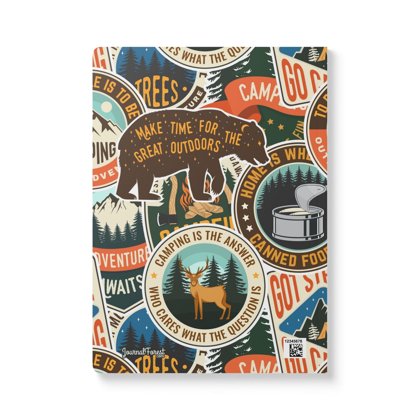 Stickered Wilderness | Softcover Premium Journal Notebook