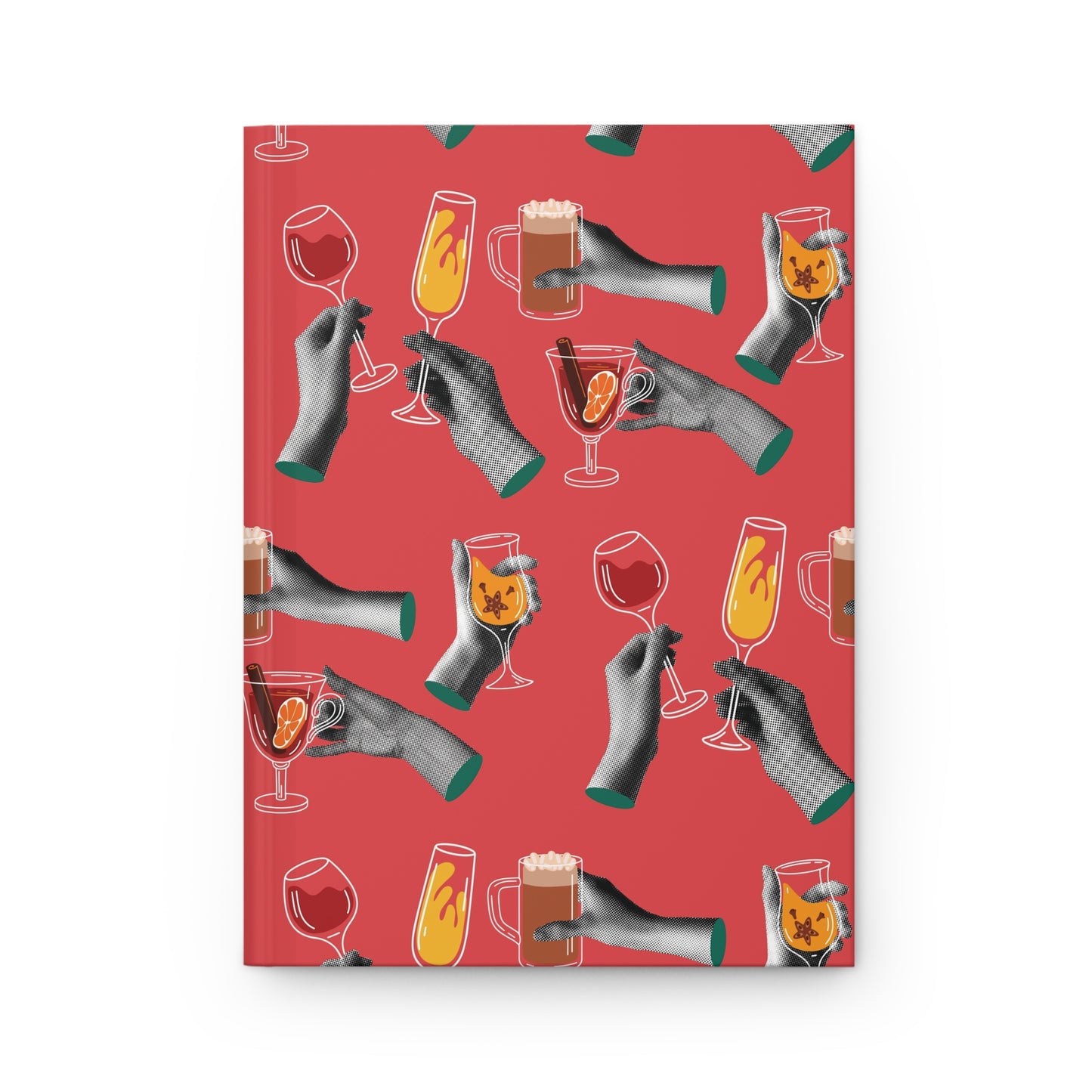 Festive Cheers and Toasts | Premium | Hardcover Journal Matte