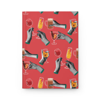 Festive Cheers and Toasts | Premium | Hardcover Journal Matte