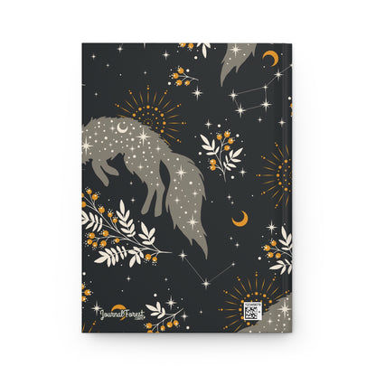 Cosmic Fox Under Starry Skies Astrology   | Premium | Hardcover Journal Matte