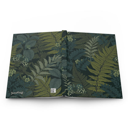 Moonlit Floral Ferns  | Hardcover Journal - Durable Quality Notebook