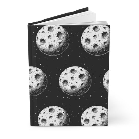 Lunar Moon Elegance  | Hardcover Journal - Durable Quality Notebook