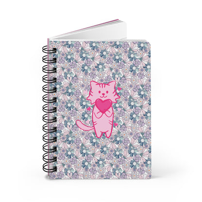 The Floral Cat of Love | Spiral Bound Journal | Made In The USA