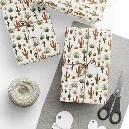 Desert Cactus Browns & Greens | Pattern | Premium | Wrapping Papers