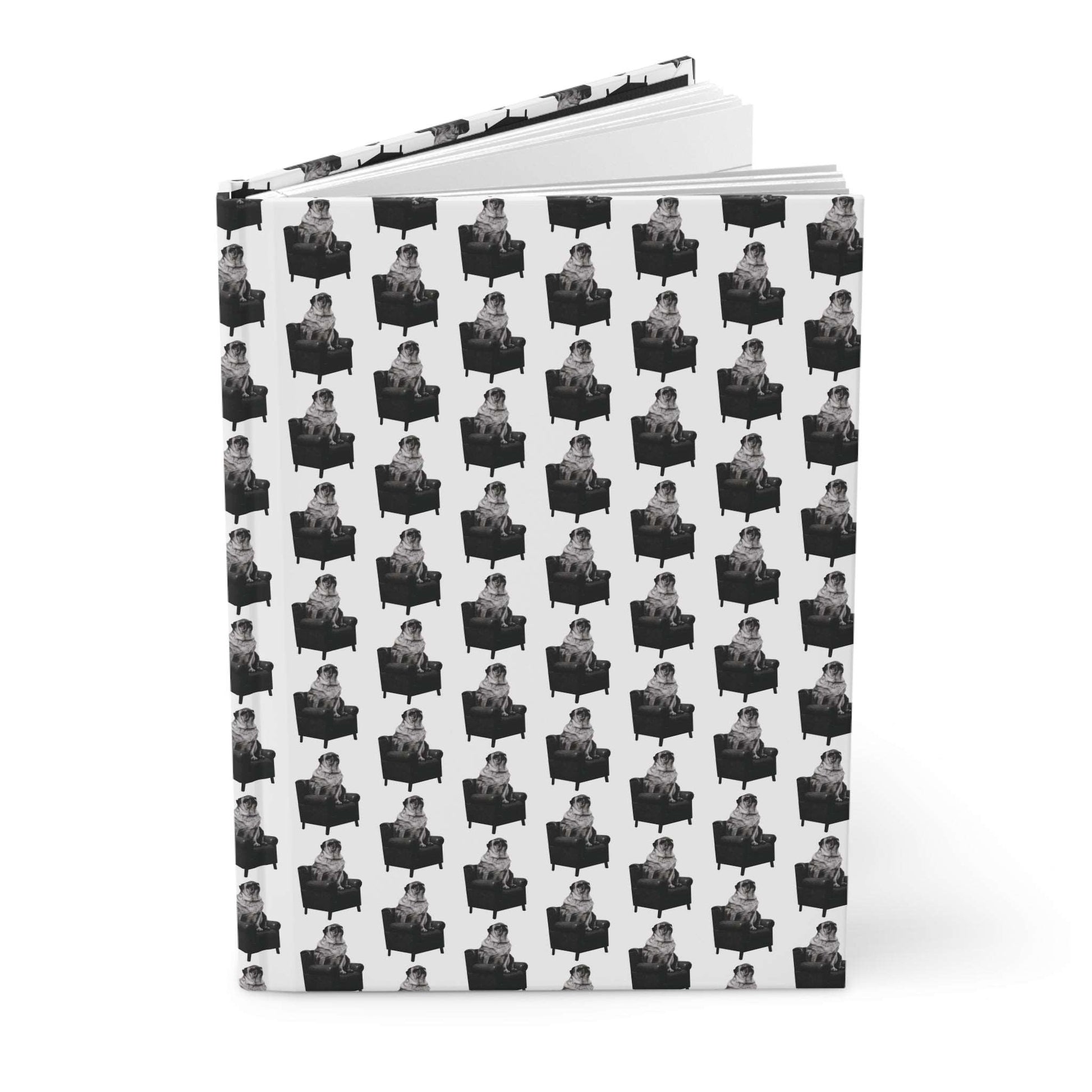 Gentleman Pug Pattern | Hardcover Journal - Durable Quality Notebook