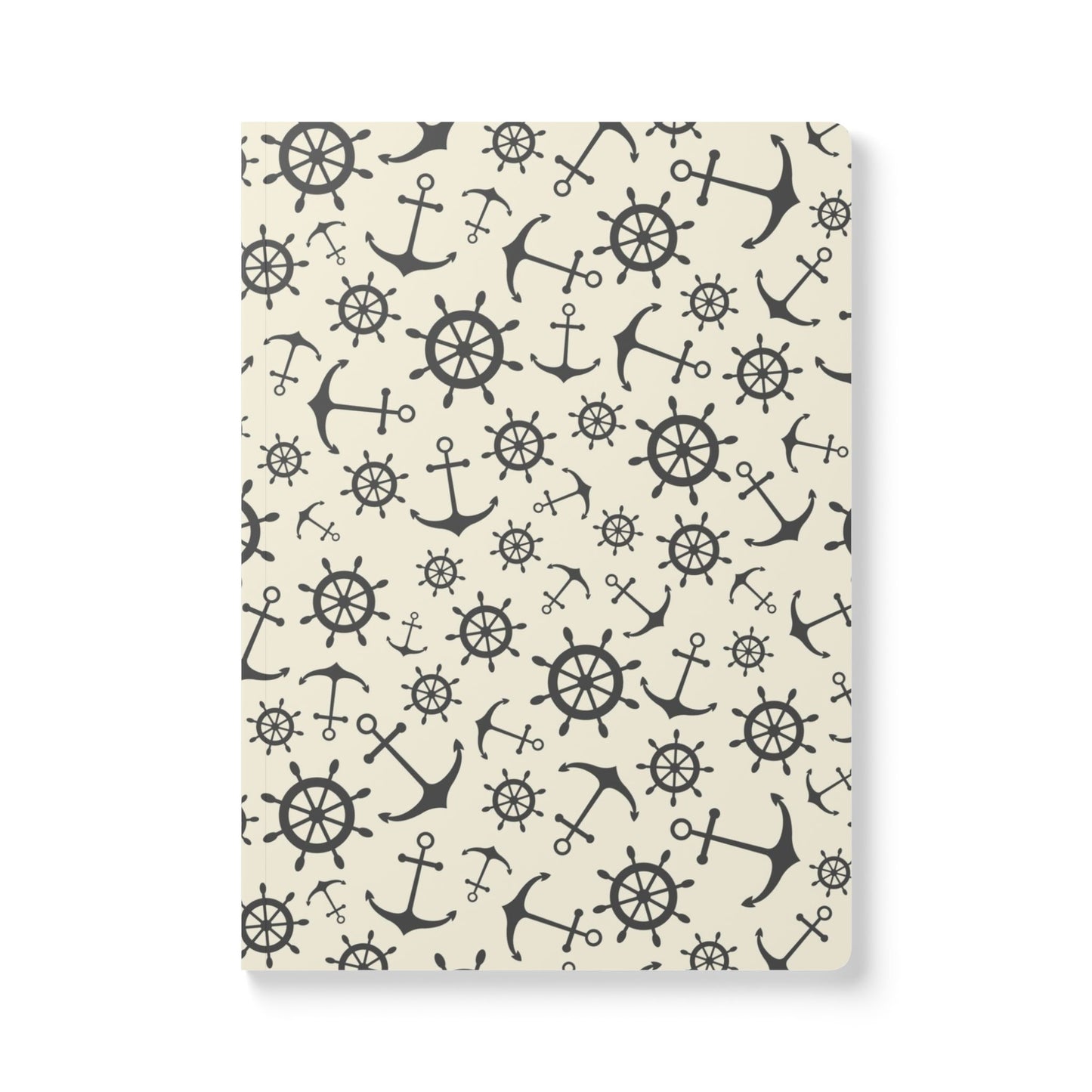 Nautical Anchors and Helm | Softcover Premium Journal Notebook