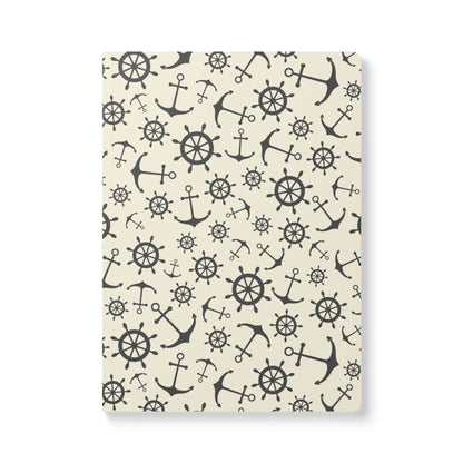 Nautical Anchors and Helm | Softcover Premium Journal Notebook