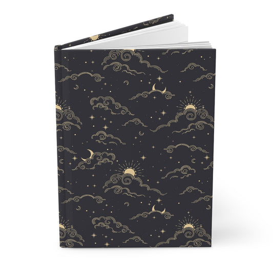 Golden Midnight Skies  | Hardcover Journal - Durable Quality Notebook