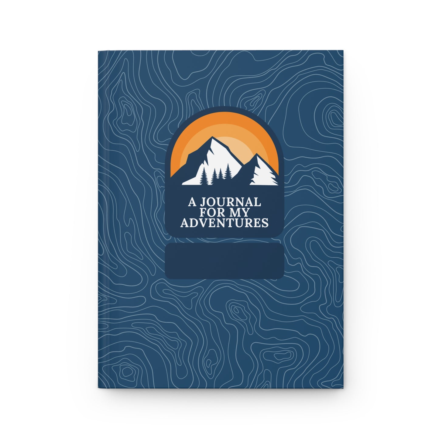 A Journal for My Adventures - Mountain Peaks Blue - Live Fully | Premium | Hardcover Journal Matte