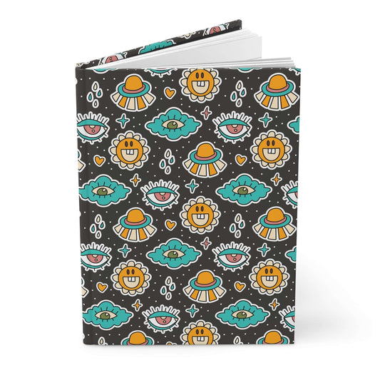 Surreal Sticker Garden  | Hardcover Journal - Durable Quality Notebook