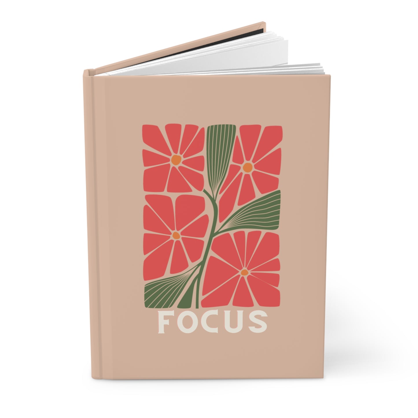 Focus Collection - Orange Flower Bouquet | Premium | Hardcover Journal Matte