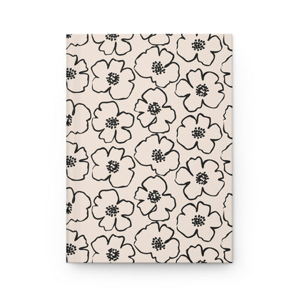 Simple Floating Flowers  | Premium | Hardcover Journal Matte