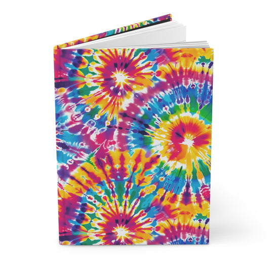 Vibrant Spiral Tie-Dye  | Hardcover Journal - Durable Quality Notebook