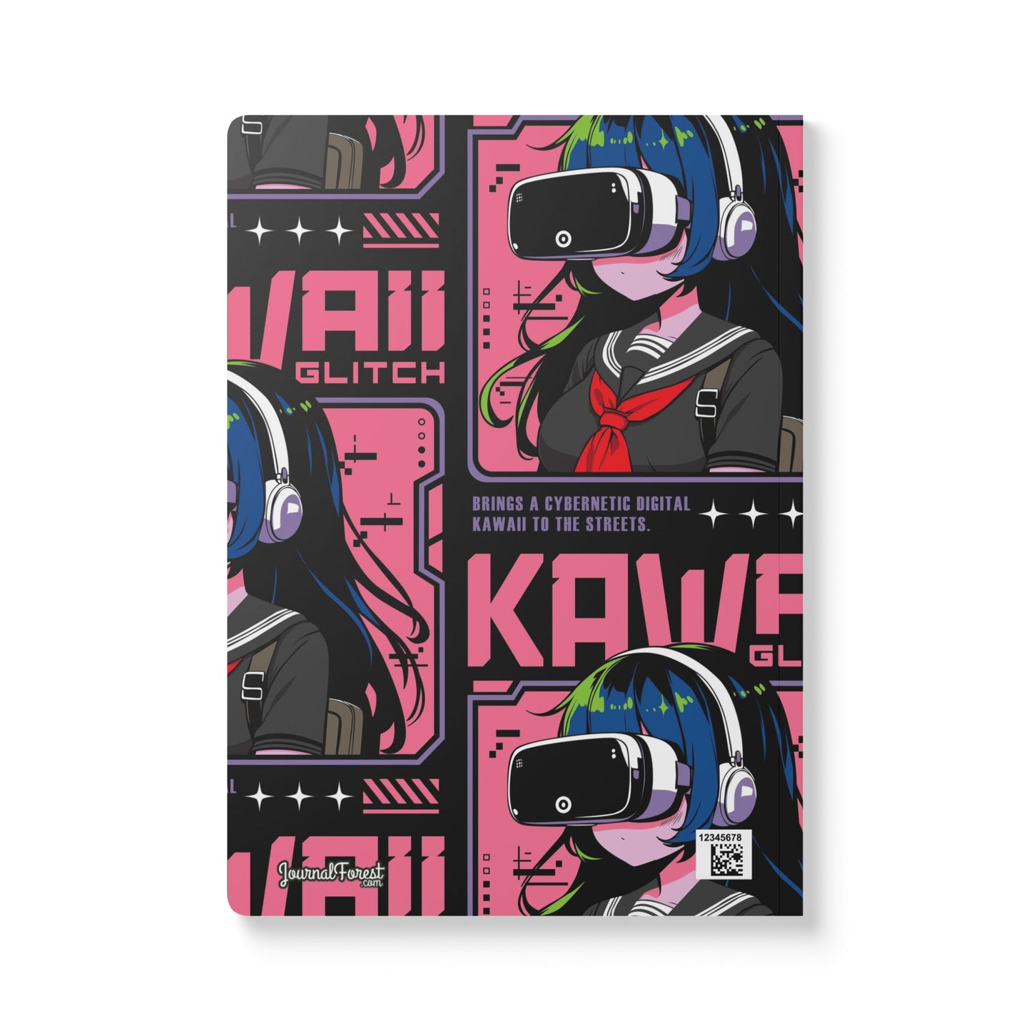 Anime Dreams: Kawaii Glitch | Softcover Premium Journal Notebook