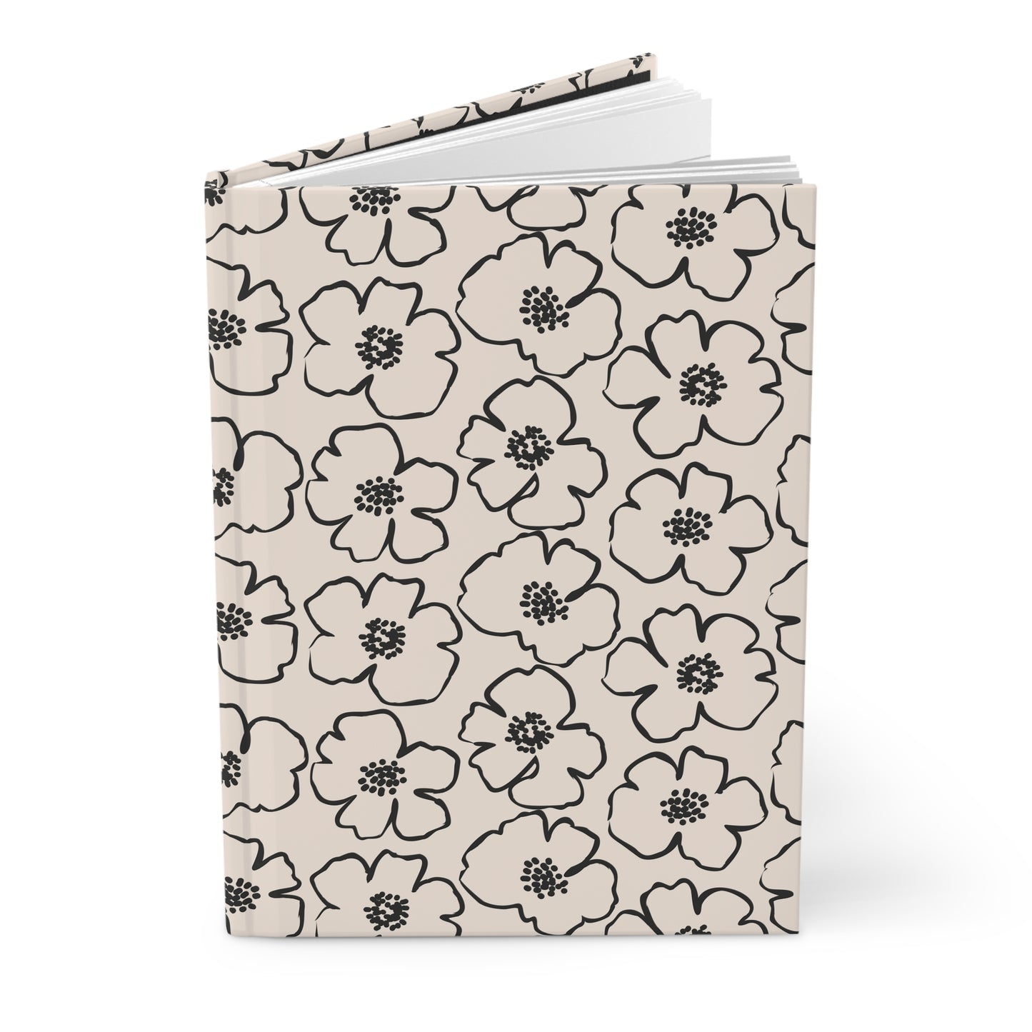 Simple Floating Flowers  | Premium | Hardcover Journal Matte