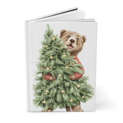 Holly Jolly Bear Journal | Premium | Hardcover Journal - Durable Quality Notebook